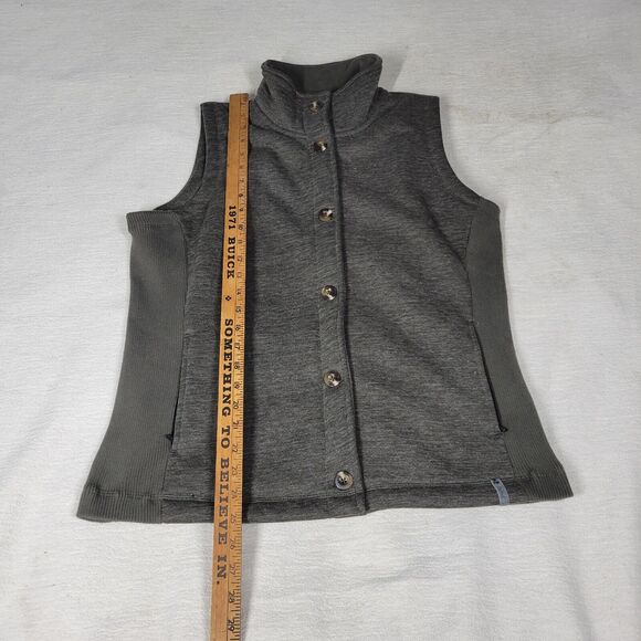 Woolrich Vest Womens Size Large Gray Button Front Fleece Lined Fall Cold Preppy - Picture 5 of 16